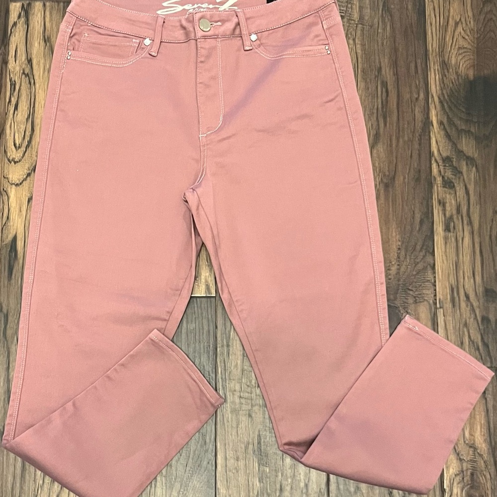 Seven7 Women's Skinny Jeans in Soft Pink